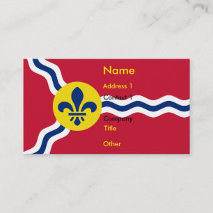 Carte de visite avec drapeau de Saint-Louis