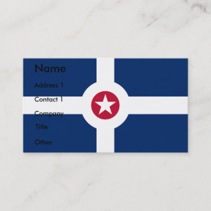 Carte de visite avec Drapeau d'Indianapolis, États