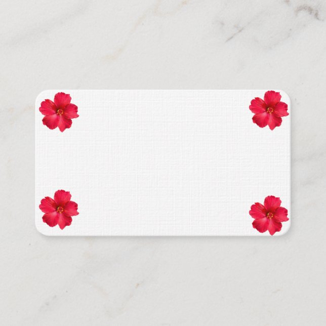 Carte de visite avec Fleur dessus (Devant)