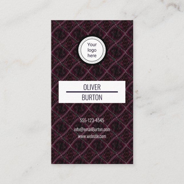 Carte de visite avec fond texturé (Devant)