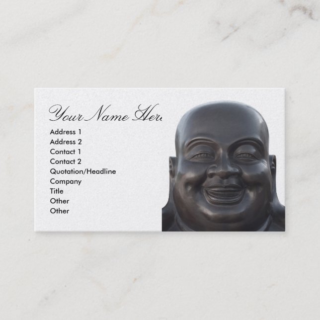 Carte de visite avec la tête de Bouddha (Devant)