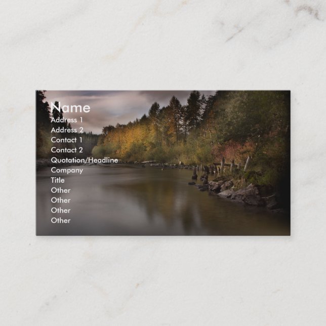 Carte de visite avec l'arrière - plan de la nature (Devant)