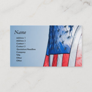 Carte de visite avec le drapeau américain