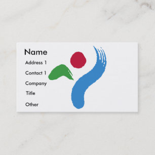 Carte de visite avec le drapeau de Séoul, Corée du