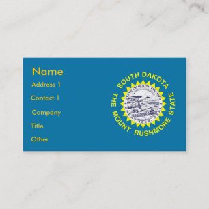 Carte de visite avec le drapeau du Dakota du Sud U