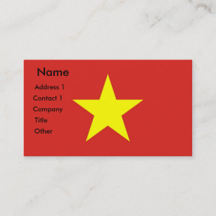 Carte de visite avec le drapeau du Vietnam