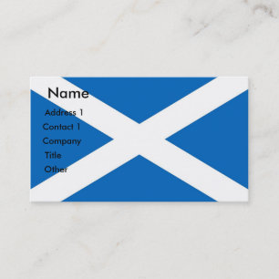 Carte de visite avec le drapeau écossais