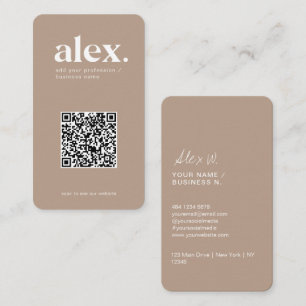 Carte de visite avec logo de code QR moderne