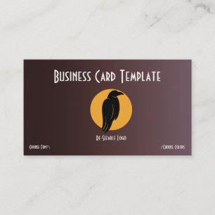 Carte de visite avec logo de silhouette d'oiseau n