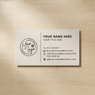 Carte de visite avec logo d'entreprise personnalis