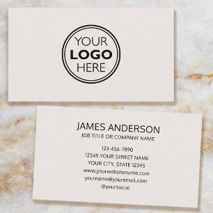 Carte de visite avec logo minimaliste moderne