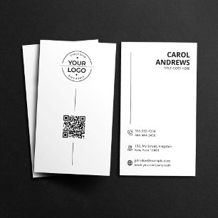 Carte de visite avec logo moderne minimaliste et c