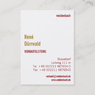 Carte De Visite Avec monogramme en orientation portrait