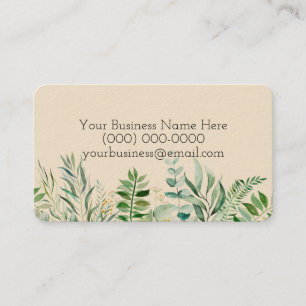 Carte de visite avec Plante, Feuille Carte de visi
