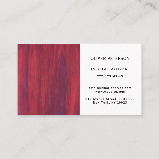 Carte de visite avec texture bois. (Devant)