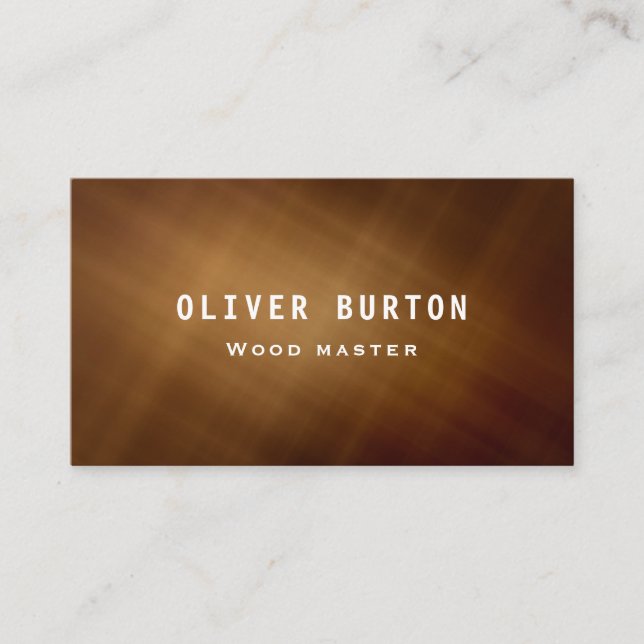 Carte de visite avec texture de bois. (Devant)