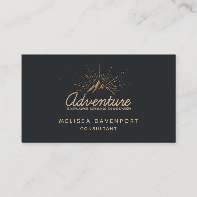 Carte De Visite Aventure Explorez Dream Découvrez la typographie (Devant)