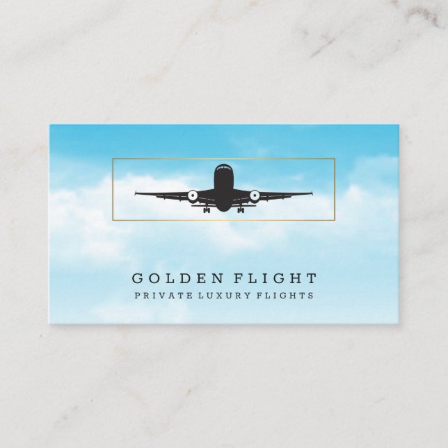 Carte De Visite Aviation | Nuages et ciel (Devant)