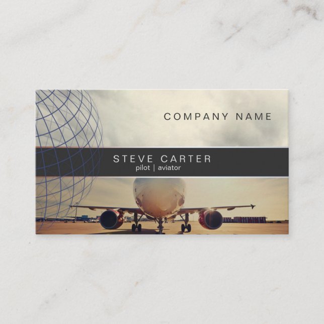 Carte De Visite Aviation pilote de mécanicien de conducteur (Devant)