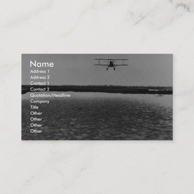 Carte De Visite Avion (Devant)