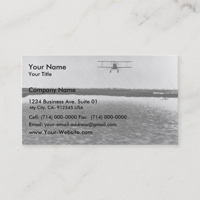 Carte De Visite Avion (Devant)