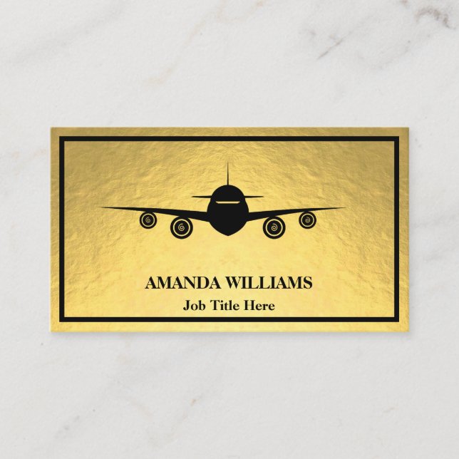 Carte De Visite Avion à réaction (Devant)