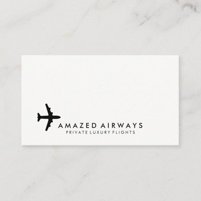 Carte De Visite Avion | Agent de bord | Pilote (Devant)