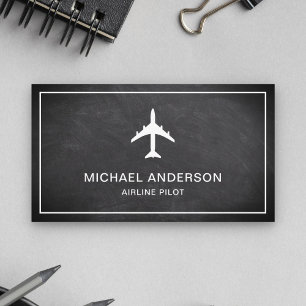 Carte De Visite Avion Chalkboard Jet Avion Avion Pilote