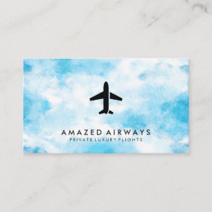 Carte De Visite Avion   Ciel nuages