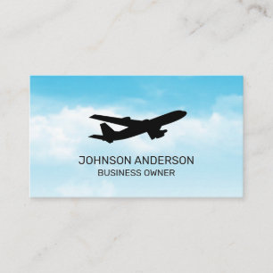 Carte De Visite Avion dans le ciel