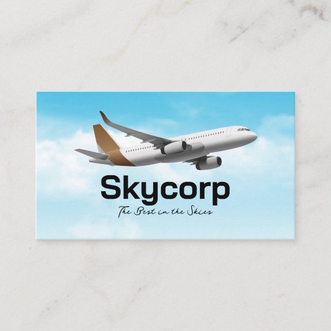 Carte De Visite Avion dans le ciel | Voyage (Devant)