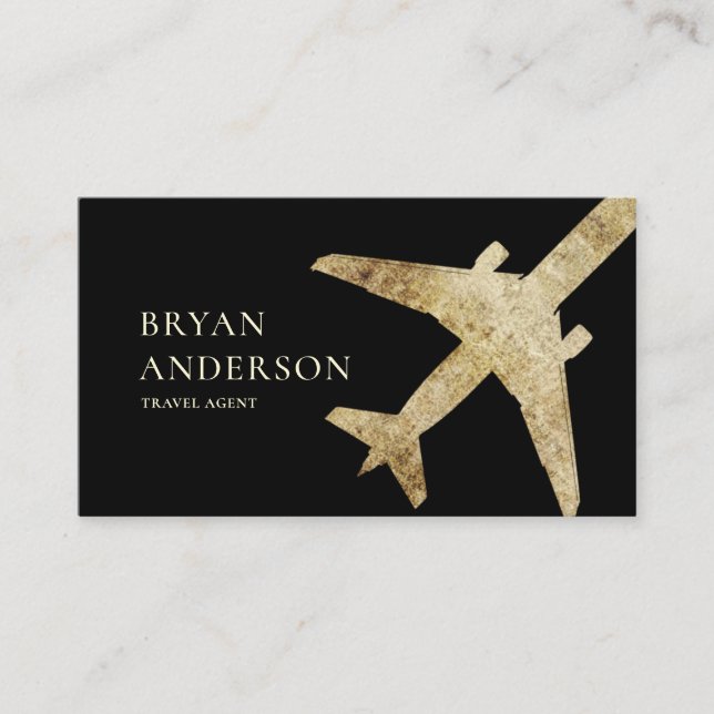 Carte De Visite Avion de l'agent de voyage (Devant)