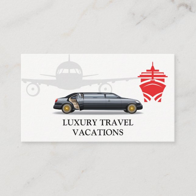 Carte De Visite Avion, Ligne de croisière, Limo (Devant)