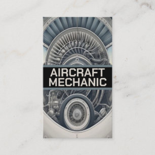 Carte De Visite Avion Mécanicien d'aéronef