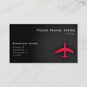 Carte De Visite Avion rouge Crimson