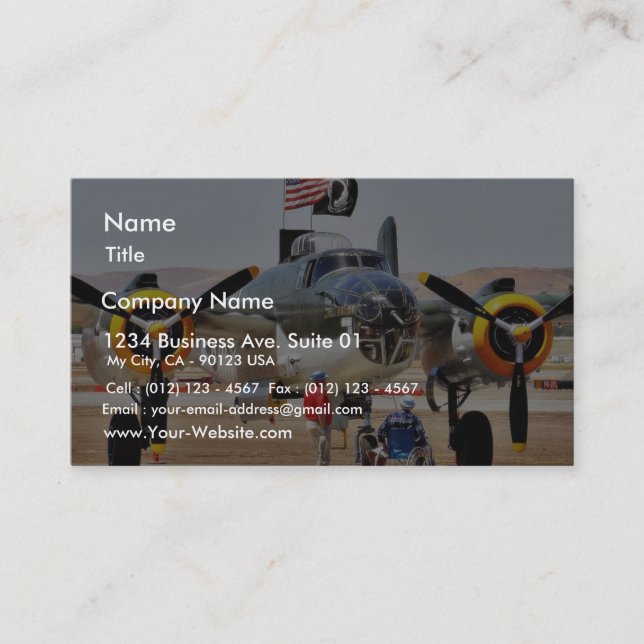 Carte De Visite Avion sur Airshow (Devant)