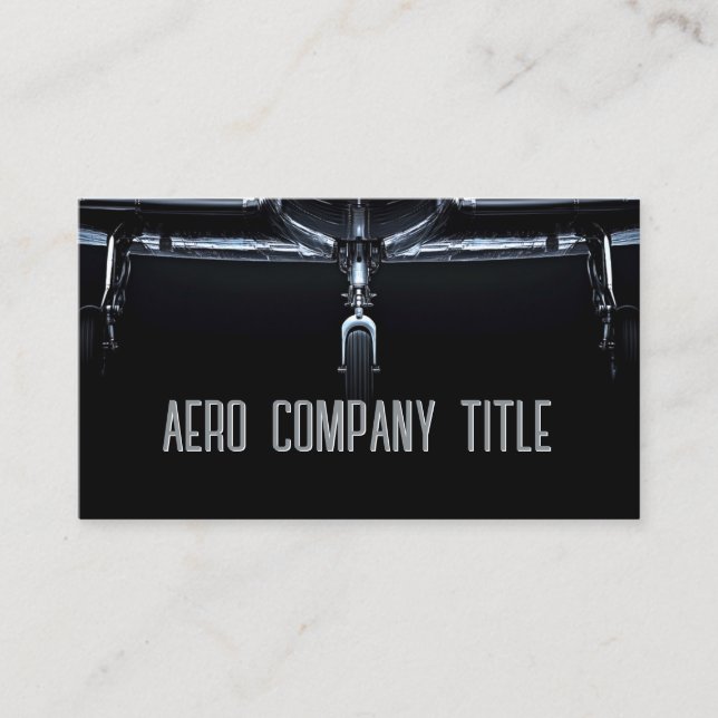 Carte De Visite Avionique et électronique Boeing noir solide Avia (Devant)