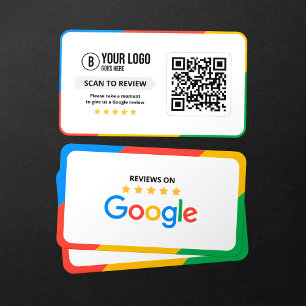 Carte De Visite Avis Google client QR Code Business Review