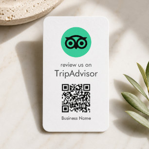 Carte De Visite Avis Tripadvisor Code QR de l'avis sur l'entrepr