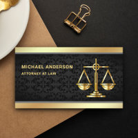 Avocat à l'échelle Black Damask Gold Justice