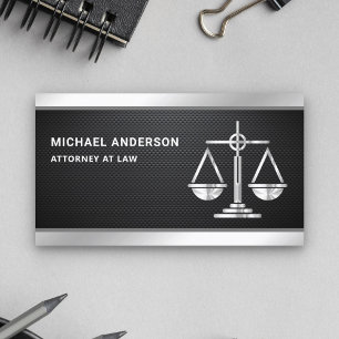 Carte De Visite Avocat à l'échelle de la justice en fibre de carbo