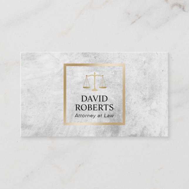 Carte De Visite Avocat Avocat à Law Modern Gold Scale (Devant)