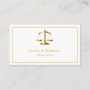 Carte De Visite Avocat avocat de White Luxe Gold Scales