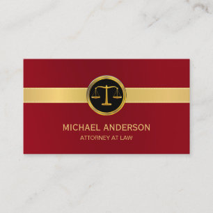 Carte De Visite Avocat avocat Gold Scale of Justice Elegant