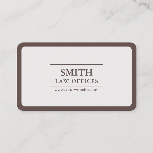 Carte De Visite Avocat Avocat Plain Round Corner (Devant)