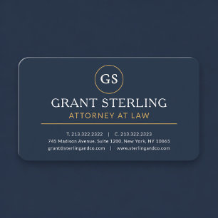 Carte de visite avocat bleu marine professionnelle