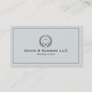 Carte De Visite Avocat Classique Blanc Et Gris En Droit