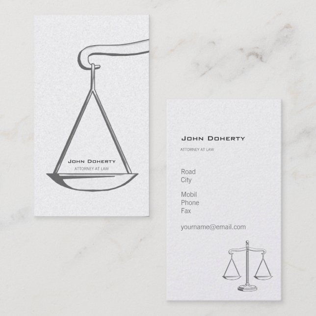 Carte De Visite AVOCAT classique | élégant (Devant / Derrière)