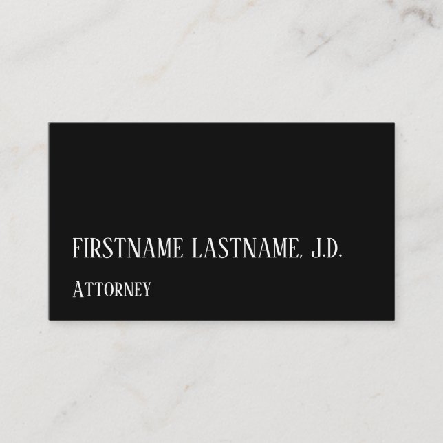Carte de visite avocat classique et respectueux (Devant)