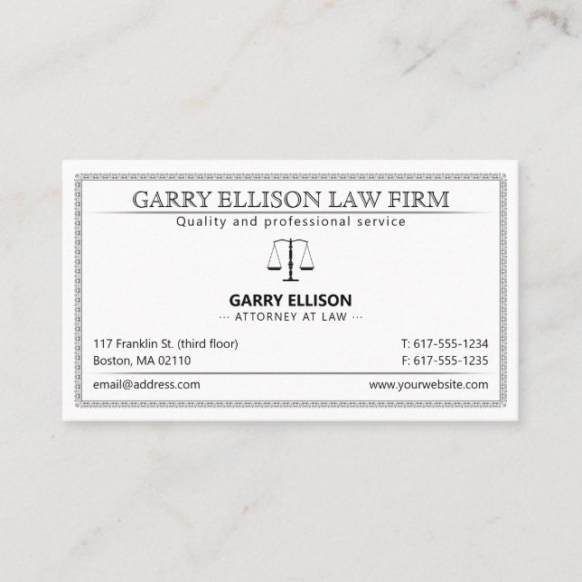 Carte De Visite Avocat de droit | Avocat (Devant)